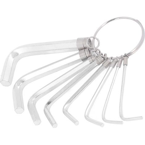 TOPINCN 8-teiliges 1,5-mm-Stahl-Sechskantschlüssel-Set, 6-mm- und 0,5-mm-Werkzeugschlüssel (1/5)