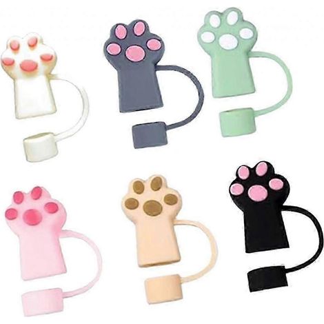 Lot de 6 embouts en silicone pour pailles de 10 mm, jolis et réutilisables, parfaits comme cadeaux d'invités.