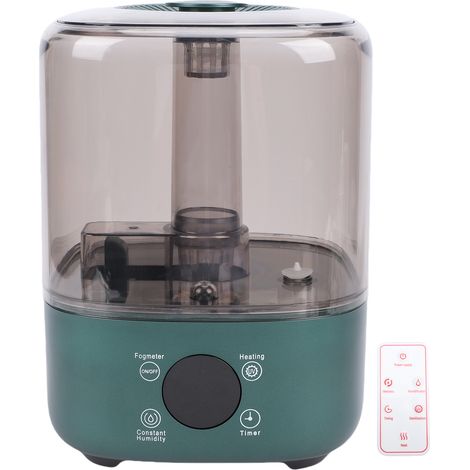 Warm and Cool Mist Humidifier 5L Top Fill Clear Air Humidifier with Timer Remote Control for Home Bedroom Green US Plug (1/5)