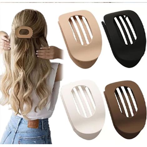 Pince à cheveux plate ergonomique – Prise ferme – Couleur marron parmi plusieurs options