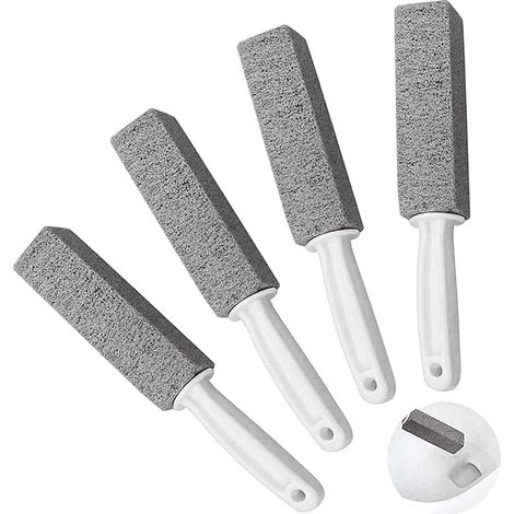4-teiliges Bimsstein-Reinigungsbürsten-Set, Bimsstein-Reinigungsstein mit Griff, WC-Becken-Entferner und Kalkablagerungsentferner
