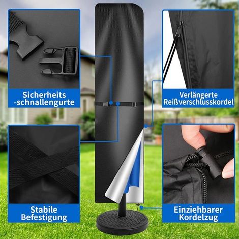Schwimmende Markisenabdeckung geeignet für 3 m 4 m und 5 m Markisen 420D Oxford-Gewebe wasserdicht winddicht und UV-beständig große 240 x 57 57 57 cm (1/5)