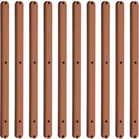 BUNTHAUS Lot de 5 paires de glissières de tiroir en plastique pour tiroir - 298 mm - Marron (1/5)
