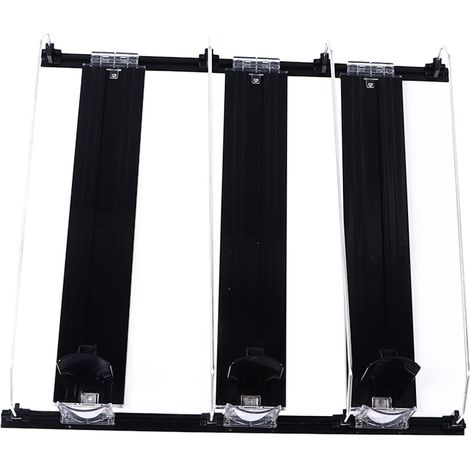 Distributeur de boissons automatique 38 cm pour réfrigérateur, 35 cl, 47 cl et 59 cl, en forme de E, noir, largeur réglable. (1/5)
