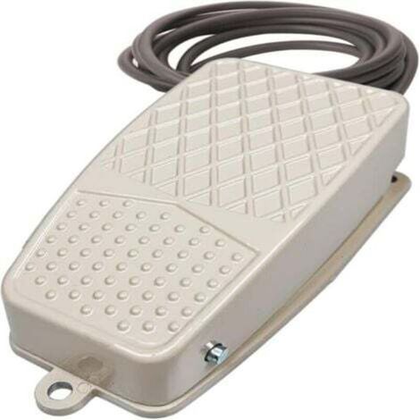 12V-24V-48V-230V/10A Metal Foot Switch, Anti-slip, Momentary, Hands-Free, with 100cm Cable, SPDT NO NC