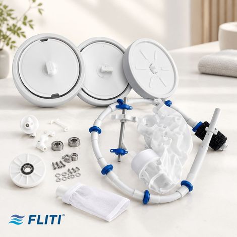 FLITI- Kit Réparation Nettoyeur Piscine Polaris 180 280 – Roues Roulements Pneus Brosse Accessoire Pro (1/5)