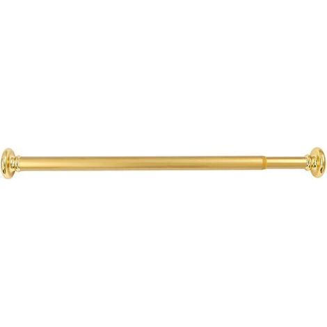 – Barre pour rideau de douche rétractable 55-90 cm – Aluminium doré – Installation sans outil – Résistante à la rouille et à la corrosion (1/4)