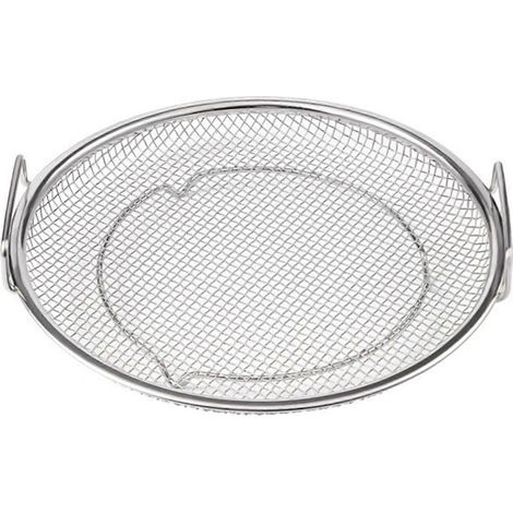 Égouttoir à huile de friture en acier inoxydable, outil de filtration rond de 22 cm avec poignée (1/4)