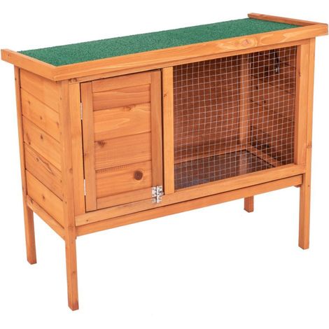 Oypla Single Rabbit Hutch 820x390x700mm (1/5)
