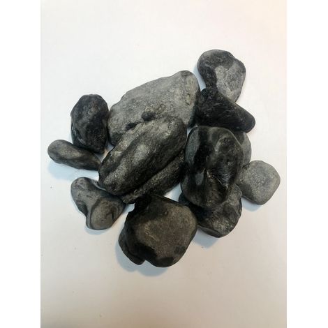 Gravier, galets de pierre bleue 20-40 mm - 20 kg - galets arrondis bleu foncé