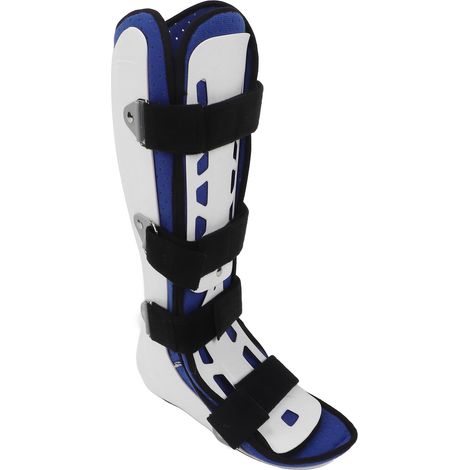 Chaussure de maintien pied droit, cheville rigide respirante, réglable, antidérapante, légère, attelle de convalescence, coque complète (1/5)