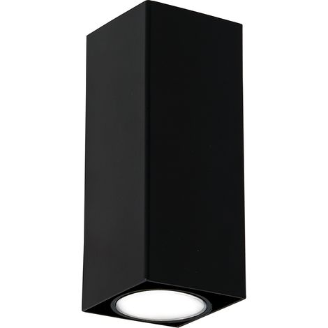 Applique murale minimaliste noire 19cm GU10 Luminex