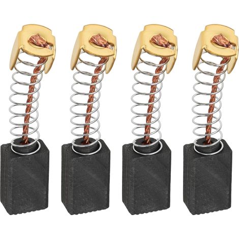 Set of 4 Carbon Brushes 15 x 9 x 6 mm Compatible with CLARKE CAG800 CAG800B 800 W 6 x 9 CAG E44 Angle Grinder (1/5)