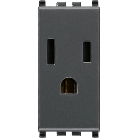 VIMAR - 20242 SICURY 2P+T 15A USA+SASO Steckdose, grau