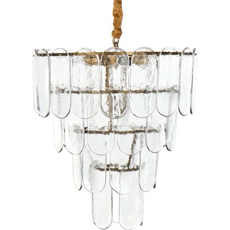 Kronleuchter CARAVELI Glas Messing