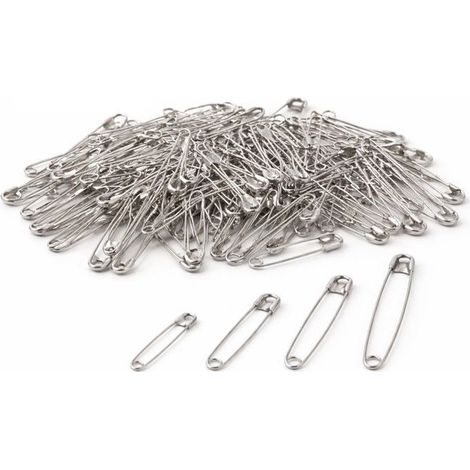 Lot de 200 épingles à nourrice 4 Tailles différentes Épingles métalliques Multi-usages MERCERIE ACCESSOIRES COUTURE EPINGLE EPINGLE