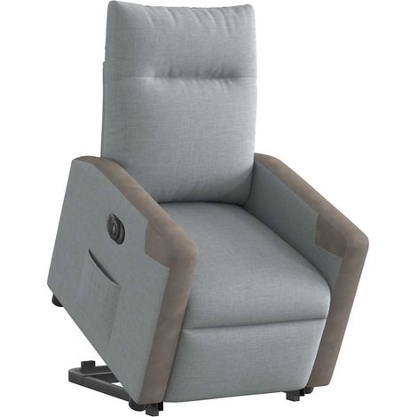 Fauteuil de Salon,Chaise,Fauteuil inclinable électrique gris clair tissu CFW508090 (1/5)