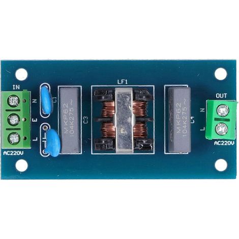 Filterplatine, Netzteil, Tiefpassfiltermodul, EMI-Klangverbesserungswerkzeug, 220 V, 2 A