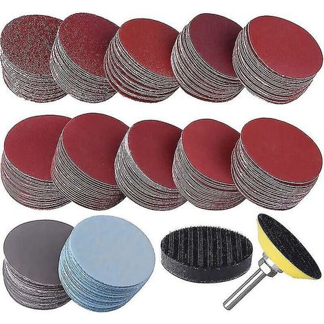 300 pièces disques abrasifs 50mm disques abrasifs grain 80 100 180 240 600 800 1000 1200 2000 3000 (1/5)