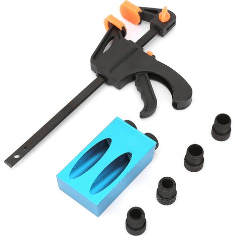 Kit de perçage oblique pour le travail du bois, 8 pièces (15°), guide de perçage