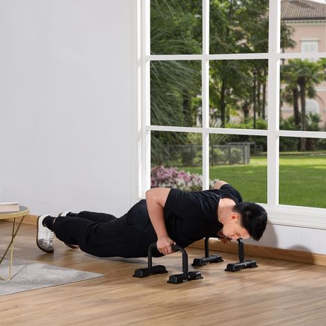 Poignées de pompes, lot de 2, barres de pompes antidérapantes en acier pour un entraînement et une remise en forme efficaces (1/5)