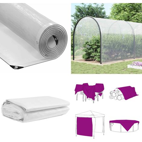 Lona transparente con ojales polietileno 10x12 m - Cubierta de invernadero - Protección de piscina