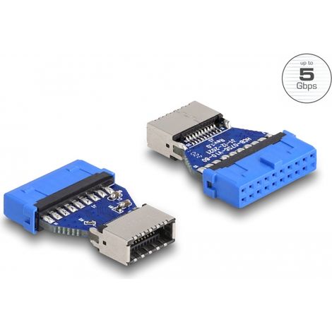 Delock USB 3.2 Gen 1 Adaptador de Cabezal de Pines hembra a interno Clave A hembra