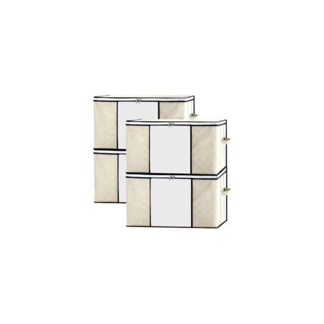 Kleideraufbewahrungsbox - 4-teilig, beige Kleideraufbewahrungsbox 60x40x35cm - 4 Fächer (1/5)