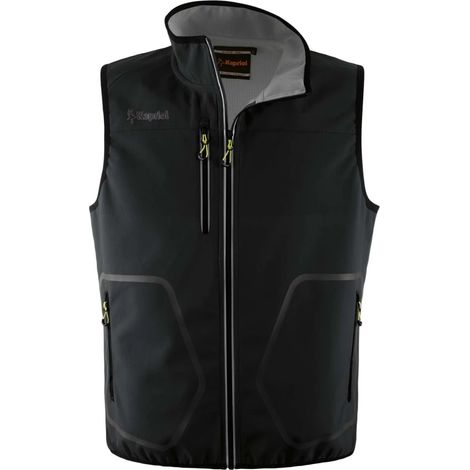 gilet da lavoro kapriol "tech" colore nero/silver, tg m