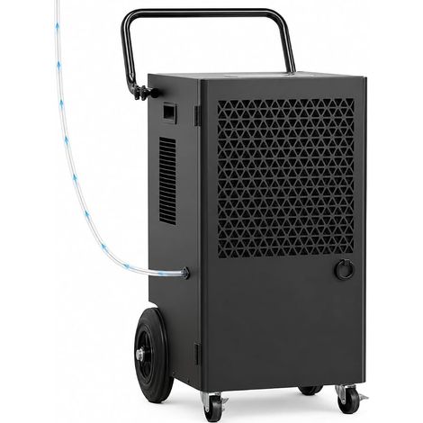 Industrial Electric Air Dehumidifier 120L/Day Covers 300m²/600m³ with Lift Pump 24Hr Timer For Cellar/Office/Garage/Kitchen/Bathroom (1/5)