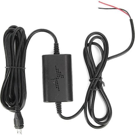 Convertisseur abaisseur de tension 12 V/24 V vers 5 V 2,5 A pour enregistreur de conduite basse tension avec port micro USB droit et système de surveillance de stationnement (1/4)