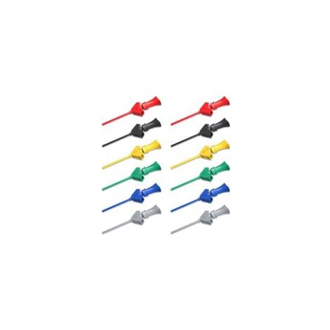 Clip di prova per circuiti integrati SMD, 12 pezzi, 6 colori per analizzatore logico, test elettronici - Crezuo (1/3)