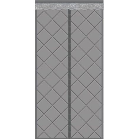 90x200cm Gris Rideau de Porte Isolant Thermique Rideau de Porte Épaississant d'hiver en Coton Magnétique pour portes Isolation Seule pour portes (1/5)