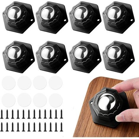 Rotelle per mobili, 8 mini rotelle con cuscinetti a sfera, adatte per mobili pesanti, elettrodomestici da cucina e valigie. (Colore) (1/5)