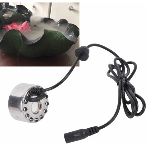 Atomisateur de brume avec LED color changeant en alliage zinc pour fontaine d'eau, jardin et décoration - Humidificateur à génération de brume, 12 LED, Zinc Alloy, 233g (1/5)