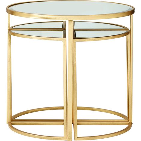 Premier Housewares Farran 5Pc Champagne Finish Iron Tables (1/5)