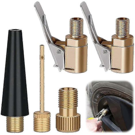 Kit d'adaptateurs de valve, accessoires multifonctionnels pour pompes à air (pneus de voiture, de vélo, ballons de sport), compatible avec les pompes à air EasyPump (1/5)