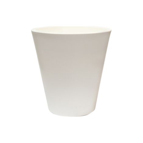WELLHOME MACETERO DE POLIETILENO BLANCO 40X40 CM