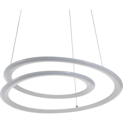 Lampadario in polipropilene bianco opaco cm H.165 x Ø.50 (1/5)