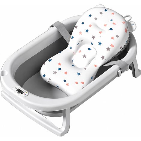 Baignoire bébé pliable avec thermomètre LCD et oreiller (1/5)