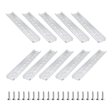 Aluminium DIN Rail 300 mm Length For electrical distribution cabinet, rail mounting, width 35 mm, height 0.8 cm (1/5)