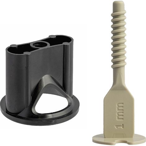 250 Pièces - Kit Nivellement Carrelage - Croisillon Autonivelant À Visser - Pour Joints 1mm Et Épaisseur 3-25mm - Beige Et Noir - 1mm