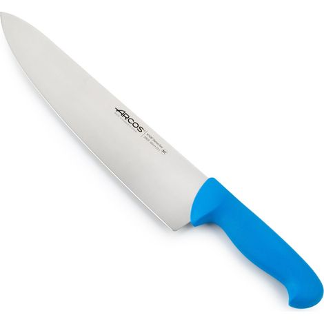 Coltello da cuoco Arcos Colore - Prof 290923 in acciaio inox Nitrum e mango ergonomico blu Polipropilene e 30 lama cm, coperchio espositivo