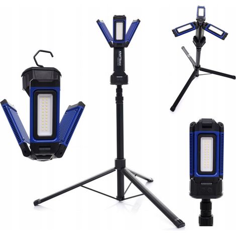 Lámpara halógena de construcción con soporte, 4500 lm, Kraft&Dele, 4000 AMH, USB. (1/5)