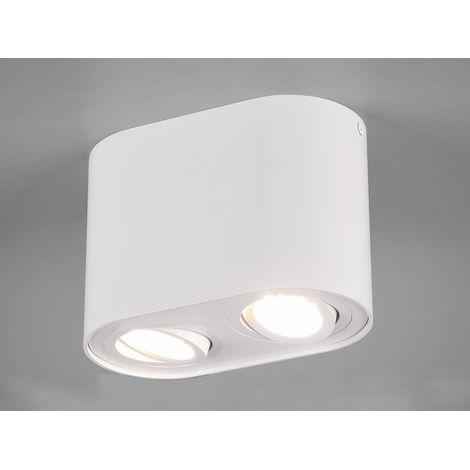 LED Deckenstrahler Weiß 2-flammig Spots schwenkbar, Breite 17cm (1/5)