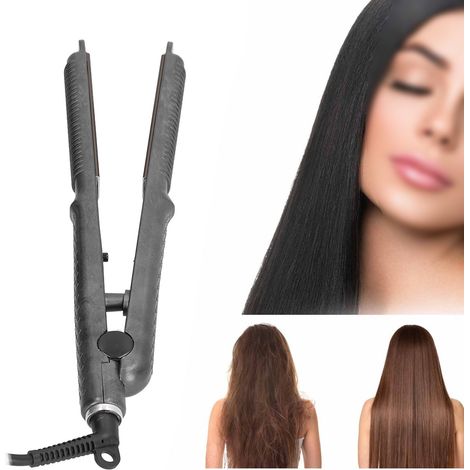 Plancha y rizador profesional para el cabello, pinza de ABS, calentamiento en 30 segundos, 4 ajustes de temperatura, protección contra quemaduras, diseño de lazo plano, peinados naturales. (1/5)
