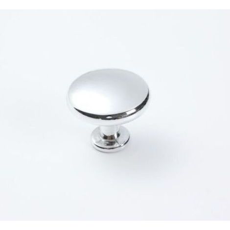 [JAMAIS UTILISÉ] 10 pieces solid cabinet door handle vanity mushroom knob kitchen cabinet drawer 28MM diameter Polished Chrome (1/4)