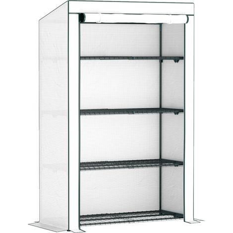 Four-Tier Mini Greenhouse - Green/White