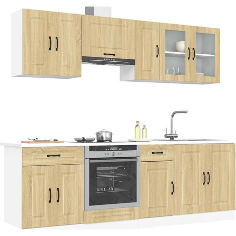 vidaXL 8 Piece Kitchen Cabinet Set Kalmar Sonoma Oak Engineered Wood