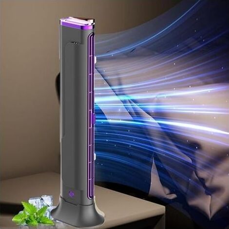 Ventilateur colonne silencieux sans pales – Ventilation réglable – Sortie d'air réglable en grand angle – Pour maison et bureau